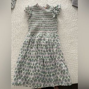 Oliphant smocked flirty short dress